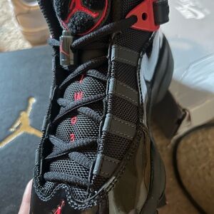 Jordan Black and Red High-Top Sneakers